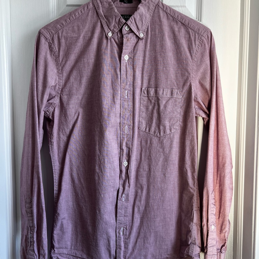 J. Crew Factory Men's Light Red Button-Down Shirt slim fit